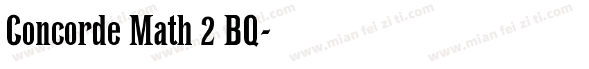 Concorde Math 2 BQ字体转换